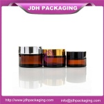 Amber Glass Cosmetic Jars